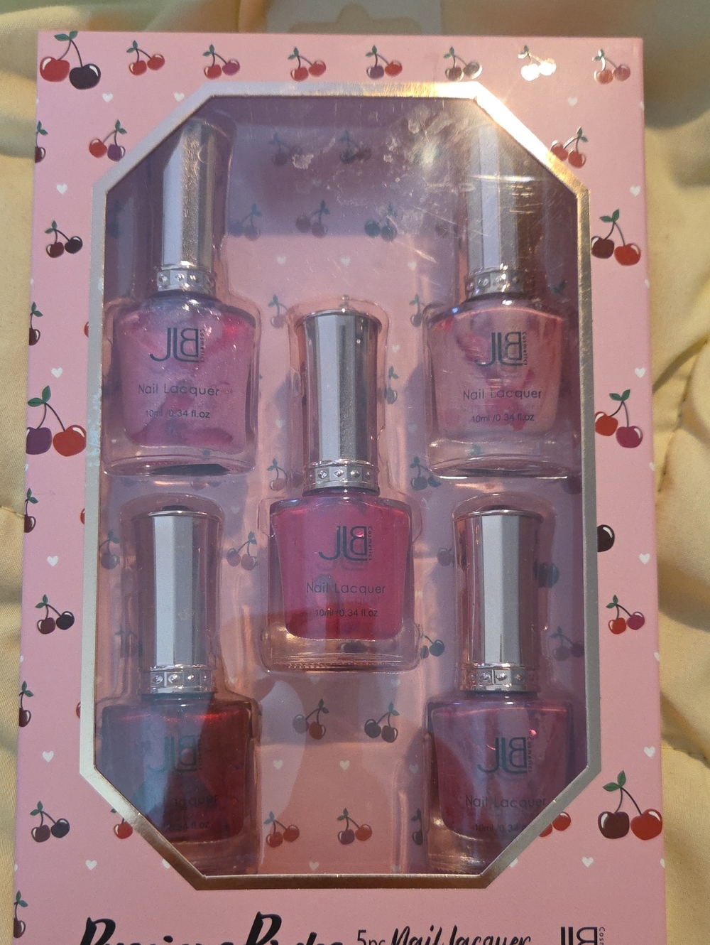 JBL Pink Nail Lacquer 5-Piece Gift Set - Light to Deep Pink Shades